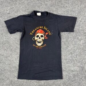 Treasure Island T-Shirt Mens Size Large Black Skull Mirage Las Vegas